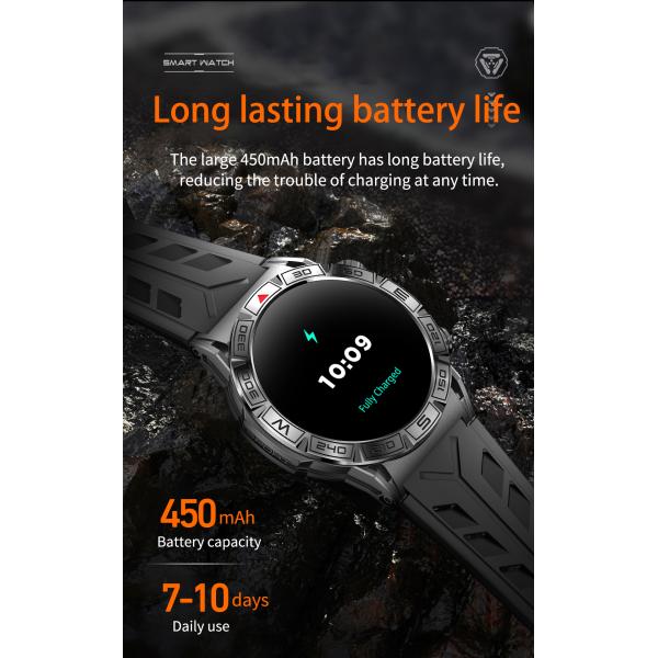Adjustable Brightness Circle Shape Smartwatch 8 Menu Styles Round Shape Mobile Watch