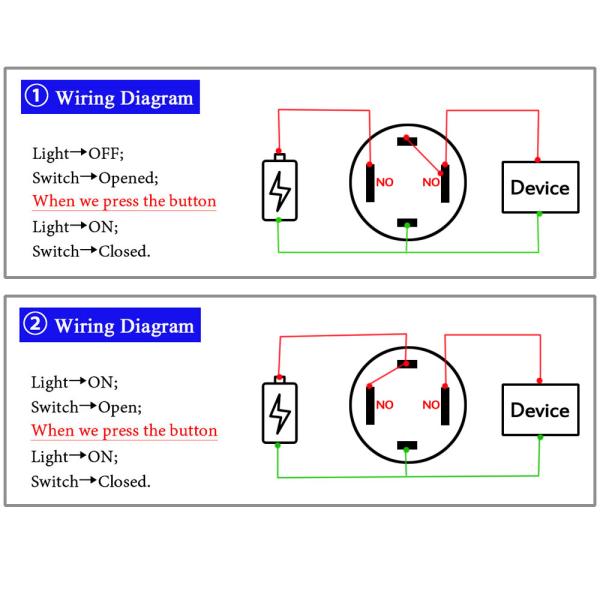 Ip67 High Current Stainless Steel Push Button On Off Switch 10 Amp Red Led Light