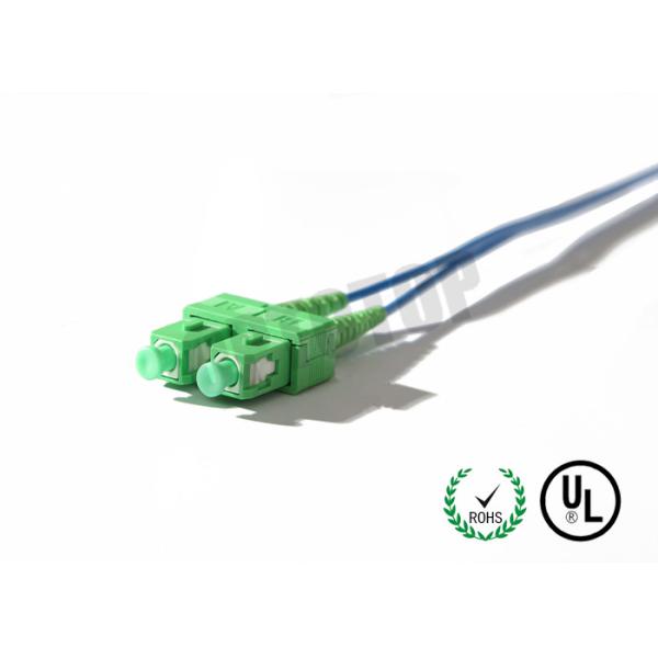 SC / APC Fiber Optic Pigtail Multimode OM2 , Duplex Fiber Patch Cord