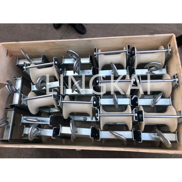 Durable Pulley Blocks With Aluminum Nylon Sheave Roller Bunch Conductor Block Aerial Cable Stringing Roller