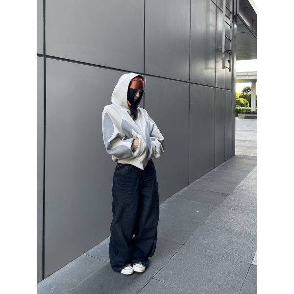 Low MOQ Customized Color Block Splicing 3D Embroidery Oversized Pullover Winter Hoodie Pocket Hip Hop Polyester/Cotton Blend