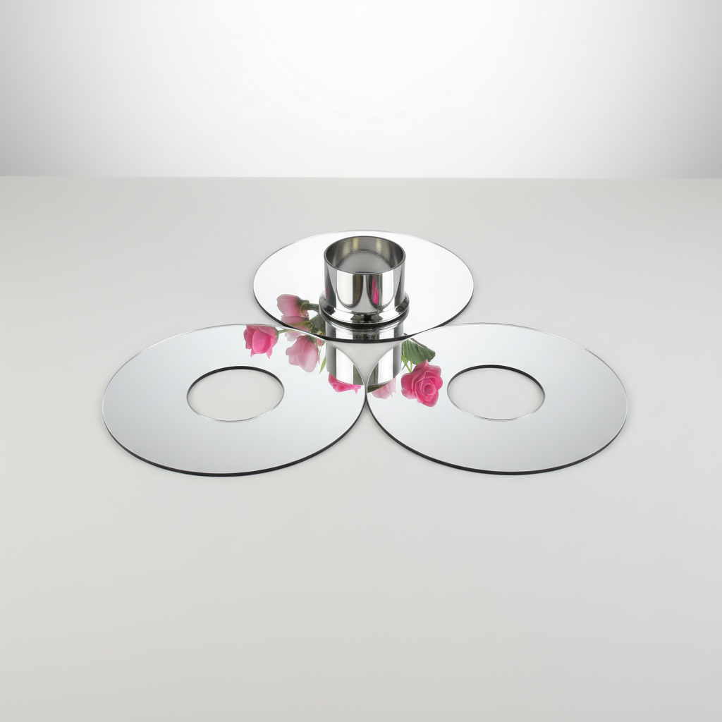 Clear laser cut acrylic disc with 50mm diameter and 1mm thickness