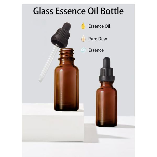 Borosilicate Glass Light-Blocking Dropper Bottle with Precision Dropper for Essential Oils