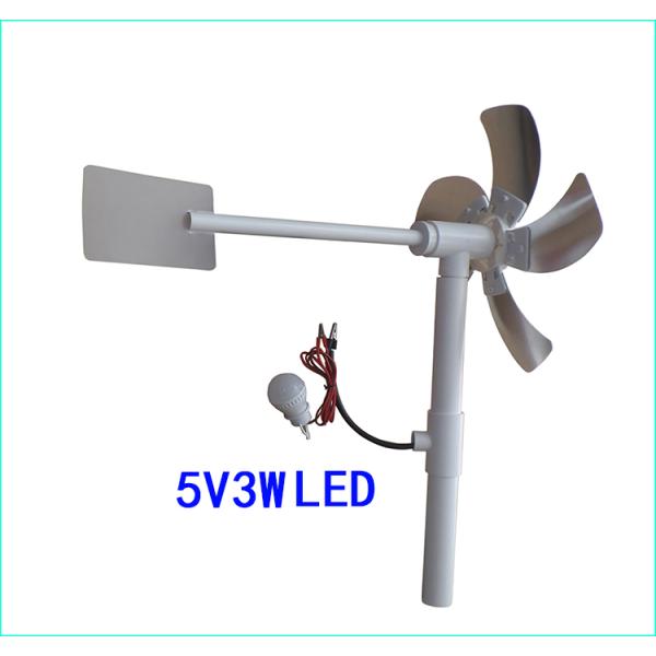 Micro Wind Turbine Portable Generator Model Garden Yard Windmills Led Night Lighting
