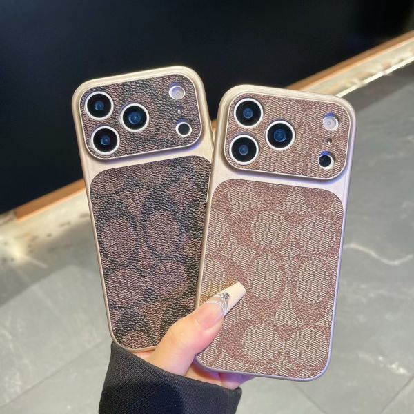Full Coverage Coach Leather iPhone 17 Pro Max Case