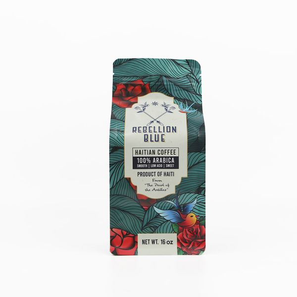Customer Printed 12oz 500g 1kgs Flat Bottom Coffee Packaging Pouches Plastic Bags with Valve
