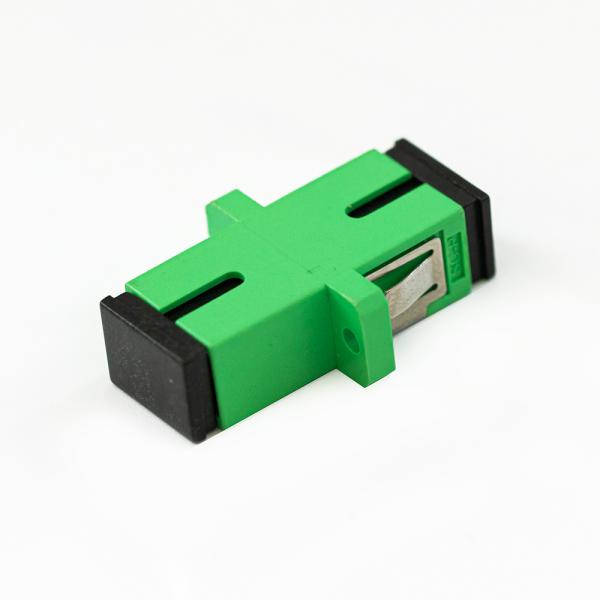 SC APC Simplex Fiber Optic Adapter Coupler OS2 Single Mode With Flange