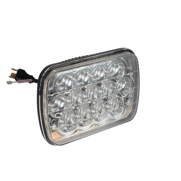 Latest Released High/Low Beam 65W IP68 Square 5D LED Headlight/Chrome for Off-road/LED Work Light