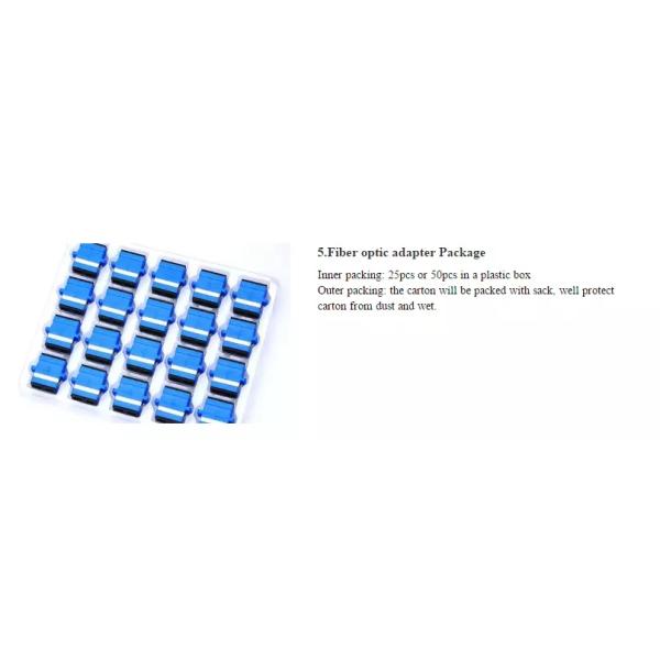 Blue Color Fiber Optic Cable Adapter Single Mode Duplex For FTTX Network