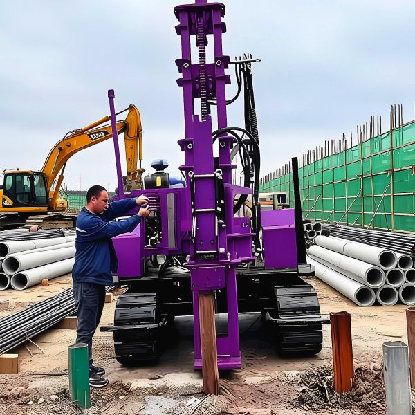 Hydraulic Pile Driver Machine Precise Depth Building Foundation Pile Drilling Rig Anchor Crawler Pile Driver