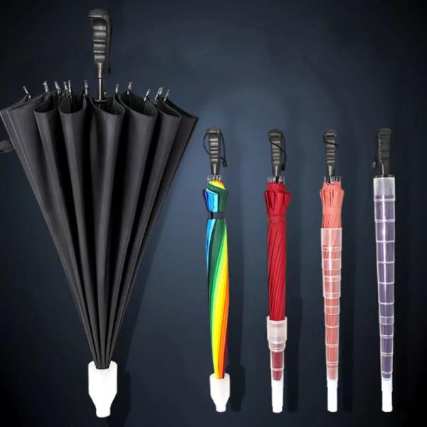 Multiple design Solid Color Custom Logo Printed Big Straight Umbrella with Waterproof Case Keeping dry Outdoor Umbrella