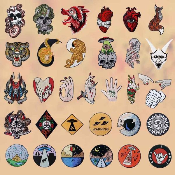 Clothing Garment Embroidery Custom Embroider Patch Hook and Loop Patch