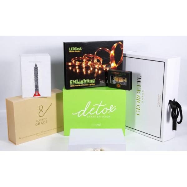 Youfu Gift Storage Box With Lid , 1800gsm 22cm Width Custom Cardboard Packaging Boxes