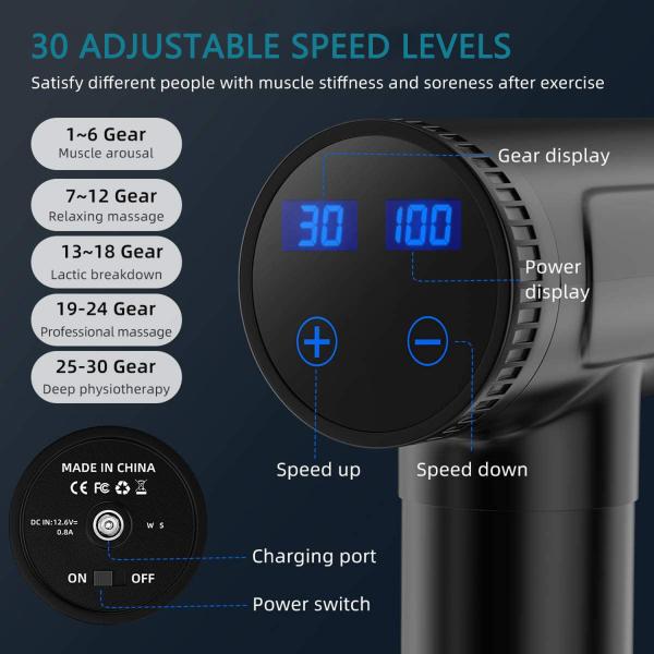 2400mAh 10 Heads Handheld Massager Gun