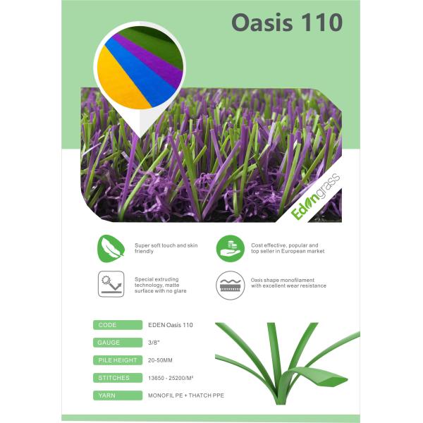 Colored Garden Artificial Grass Oasis 110 Wear Resistant