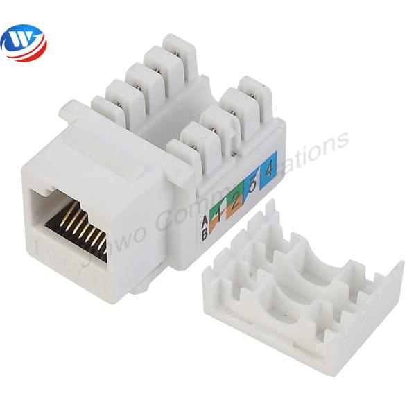 90 Degree Rj45 Punch Down Jack Gold Plating Toolless Keystone Jack