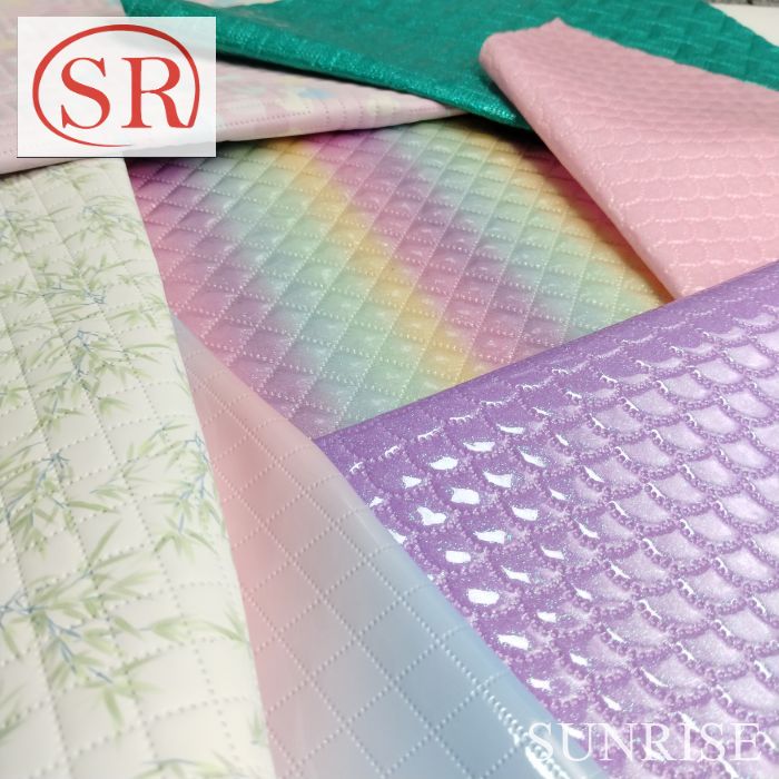 Suede Microfiber Cuero Nappa Embossed Pattern Stretch Waterproof PU Leather Fabric for Car Seat Handbags Garments Outdoor Use