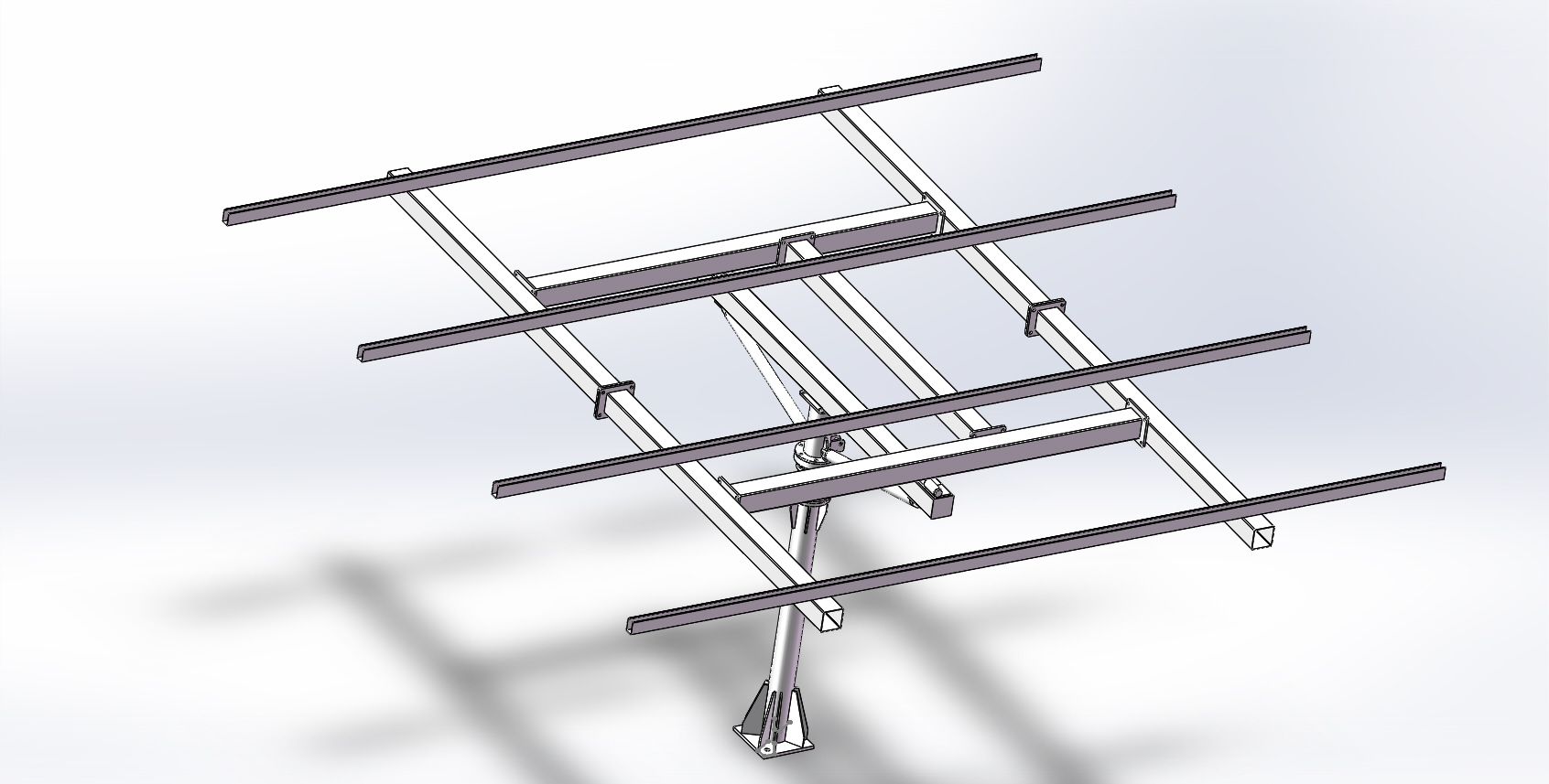 6 Panels 3kw Dual Axis tracker Solar Tracking System Sun tracker 2 Axis Solar Tracking System