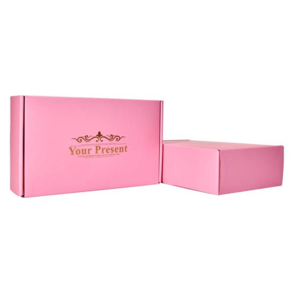500pcs Youfu Colored Packaging Boxes Custom Logo Pink CDR PDF Pantone Color