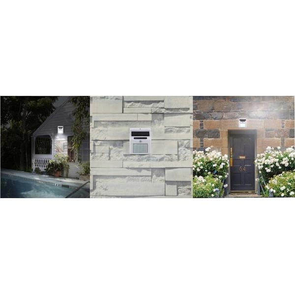Solar Lights 8 LED Wireless Waterproof Motion Sensor Outdoor Light for Patio, Deck, Yard, Garden