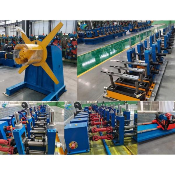 Automatic Cold Cut Pipe Mill Machine 300KW HF Welder 25-76mm