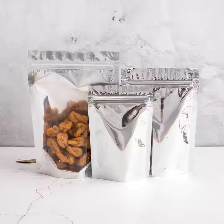 Customized Food Grade Recyclable Multi Purpose Use Translucent Upright Bags Zipper Plastic Bags for Storage