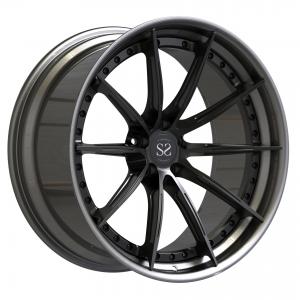 Quality Custom Black Forged 2 Piece Disc Polished Center Staggered RS6 19 20 21 22 Inch for sale