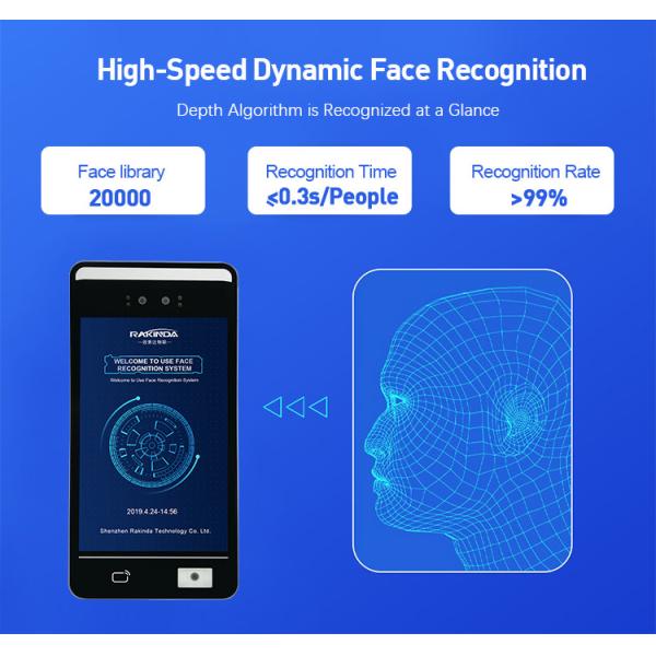 1.6GHz Face Recognition Attendance System QR IC Card Door Access Control
