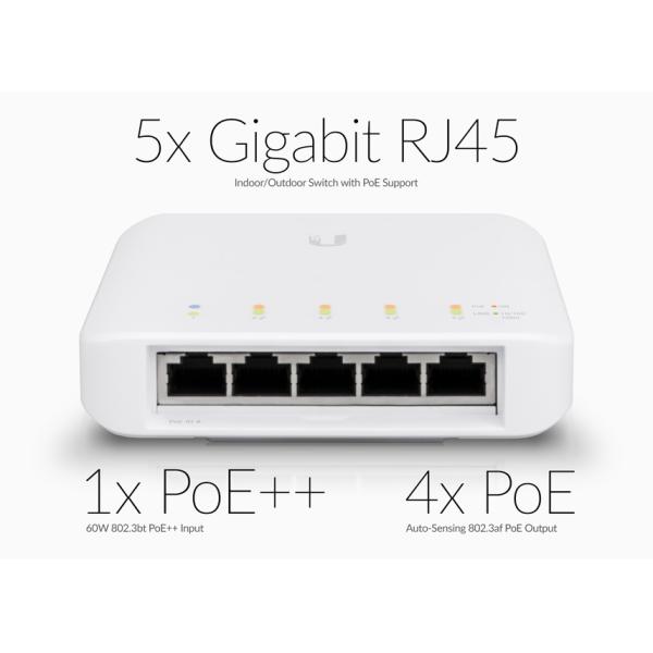 Flex 5 Port UBNT USW Flex Unifi Layer 2 Gigabit Switch