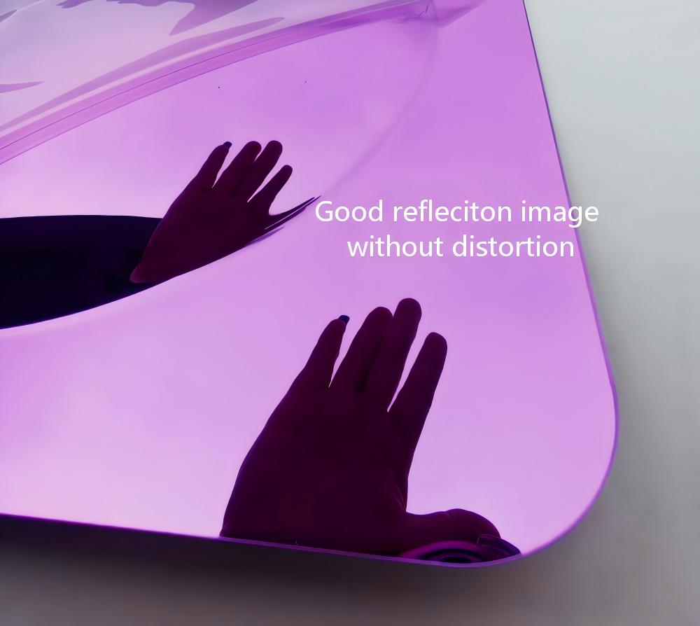 Close-up view of bubble mirror design