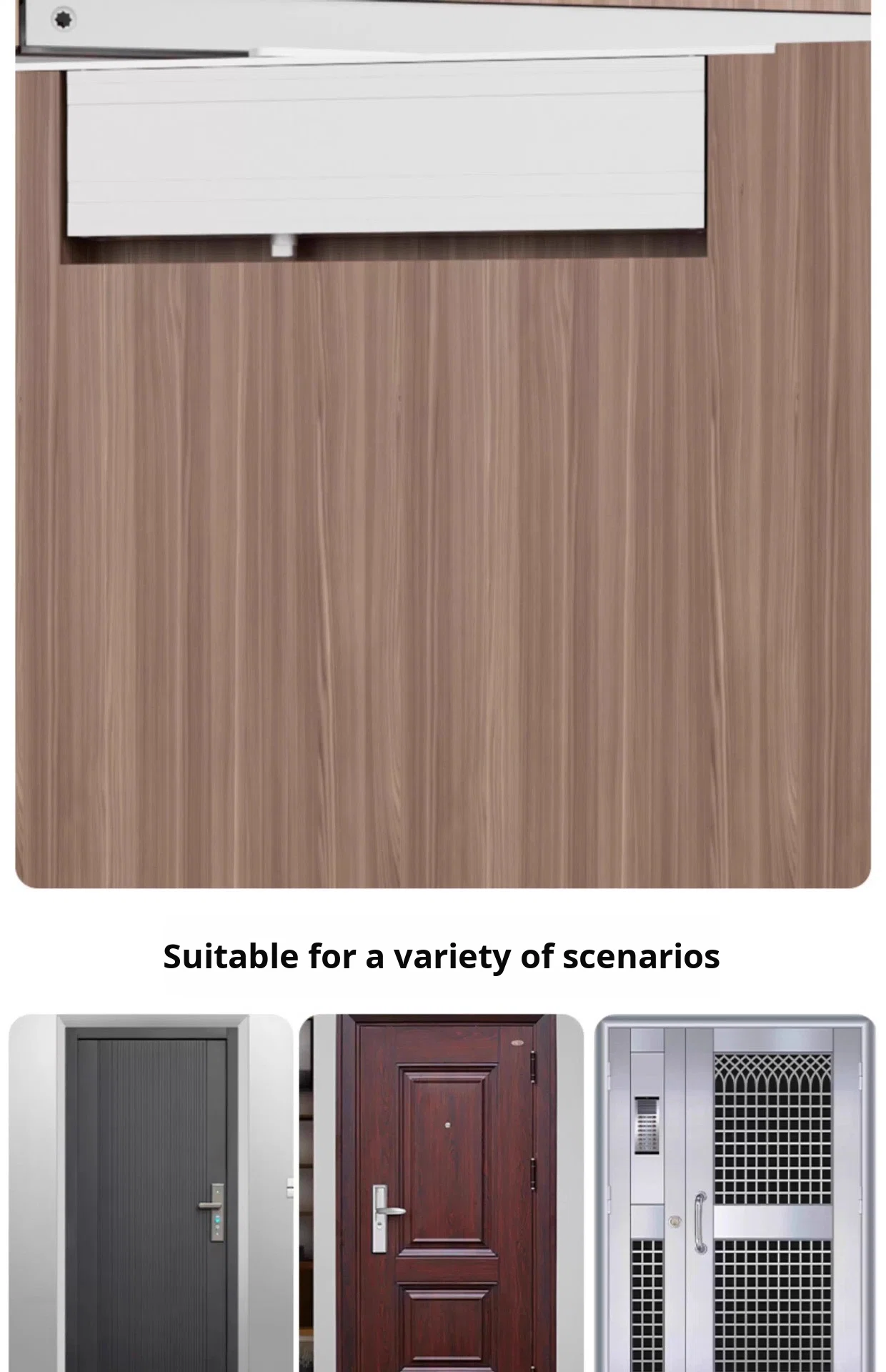 Modern Invisible Hidden Door Closer Hydraulic Buffer Automatic Closing Concealed Installation Sliding Door Hotel Guesthouse