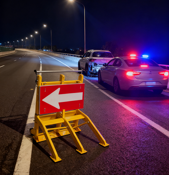 ISO9001 25KG Modular Vehicle Barrier in use