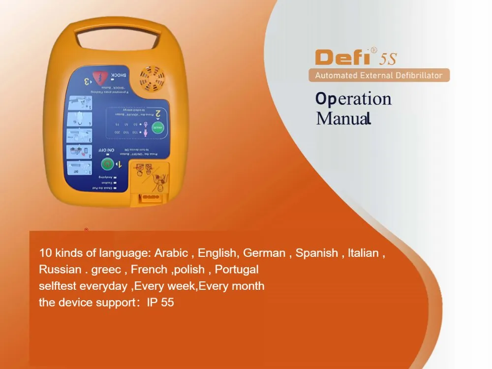 Child Models St-A5s Aed Scanner Temperature Pulse Monophasic Good Defibrillator Trainer with Built in Lithium Battery