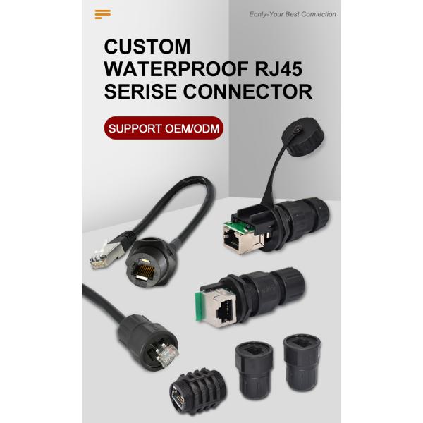 M12 X Code RJ45 Plug Cable IP67 IP68 Waterproof Industrial Ethernet