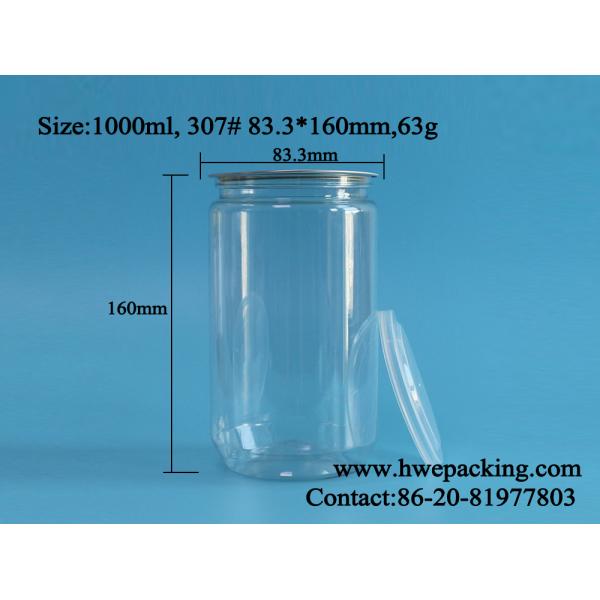 30oz 900ml Air Tight Bulk Transparent Plastic Can For Fruit Candies