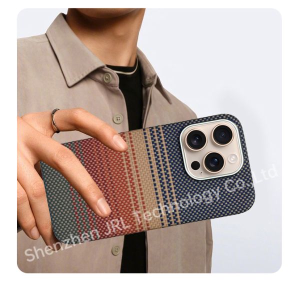 Customized Sunset Pattern Super Thin Aramid Carbon Fiber Mobile Cover for iPhone 17 Pro