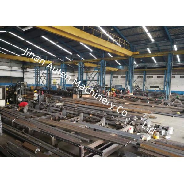 2 Punches Per Side Durable CNC Angle Line Machine 630Kn Punching And Marking Force