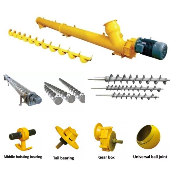 Safe Cement Screw Conveyor Flexible Screw Conveyor 273mm Outer Pipe Diameter