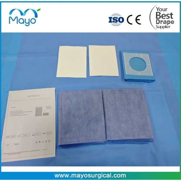 CE ISO Surgical Sterile AVF Drape Pack II with Minor drape