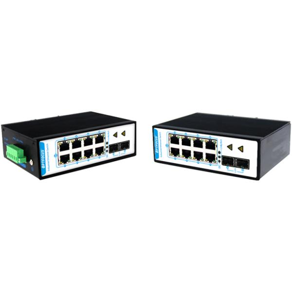 Broadcast Storm Controlled Industrial Ethernet Switch Redundant Dual DC Power Inputs