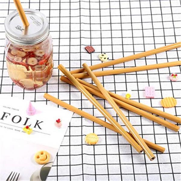 Customized Bamboo Straw Eco Friendly Compostable Biodegradable Reusable Drinking Straws
