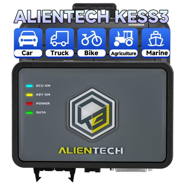 Original Alientech KESS3 ECU and TCU Programming Tool with DynoDrive Activated Via OBD / Bench and Boot Model Upgraded Cable Set