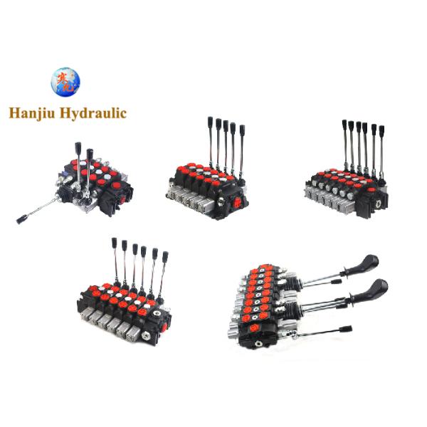 2 Section Hydraulic Distributor Monoblock Directional Control Valve Max Flow 40L 1-floating Section Cable Controlled P40