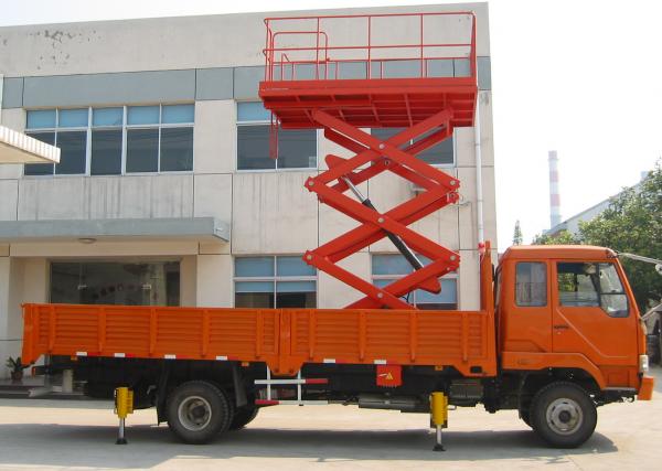 Buy 16M Truck Mounted Scissor Lift Aerial Work Platform 300Kg Loading for Hotel Exhibition Hall​ at wholesale prices