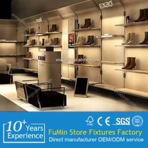 China Chinese factory new advertising custom paper cardboard floor standing shoes display shelf on sale