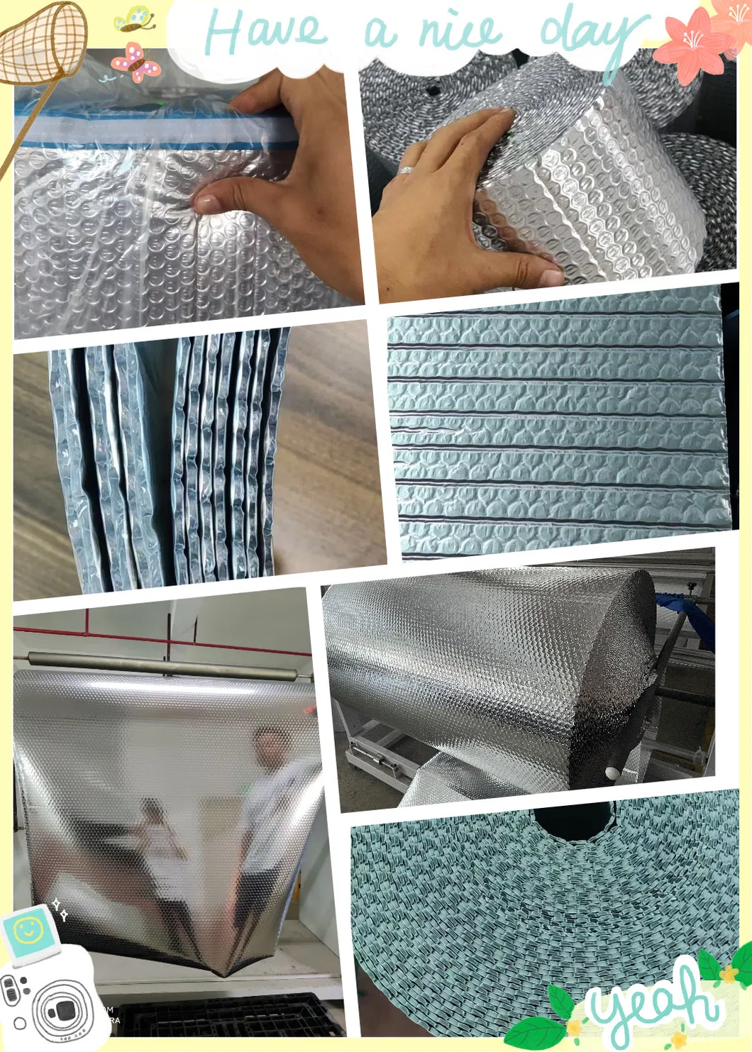 High Performance Adhesive Backed Insulation Bubble Foil Wrap Rolls