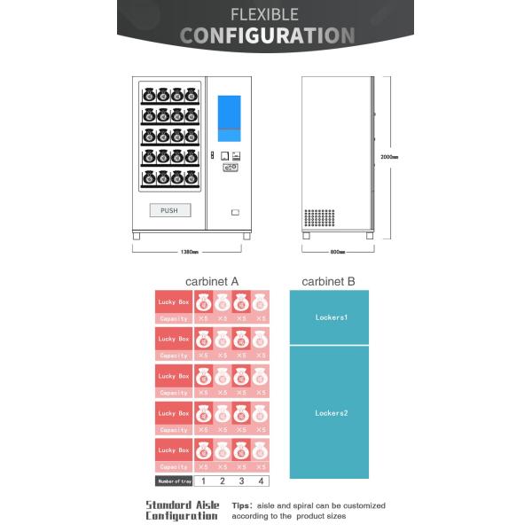 Lucky Box Gift Smart Self Service Vending Machines With 22 Inch Touch Screen