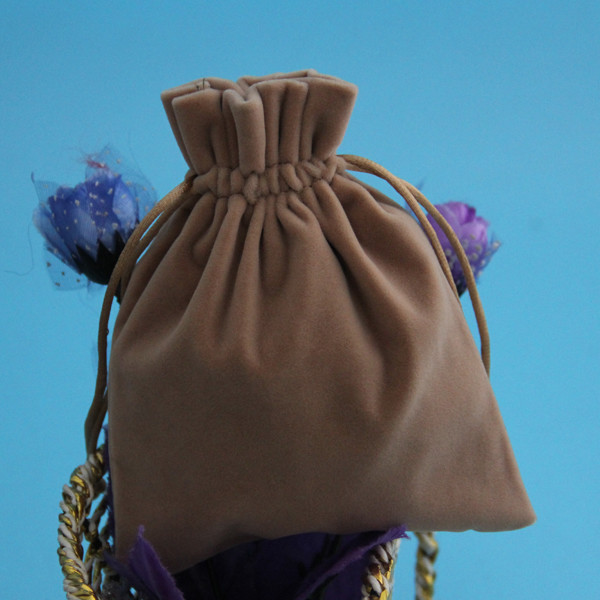 Safe Packaging Drawstring Jewelry Bag Closure Customized Logo Suede Pouch