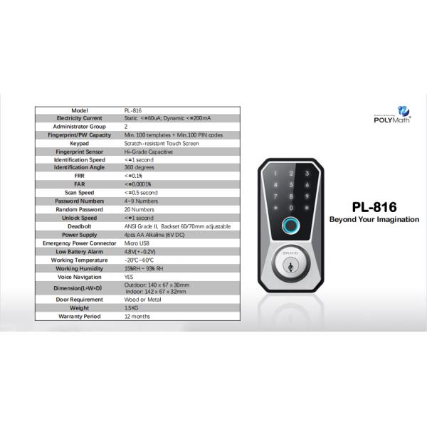 Fully Upgraded Steel Door Wifi Smart Lock with Automatic Sensing Function and Tuya App