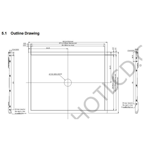 15 inch TFT LCD Display | 1024x768 Resolution With LVDS Interface